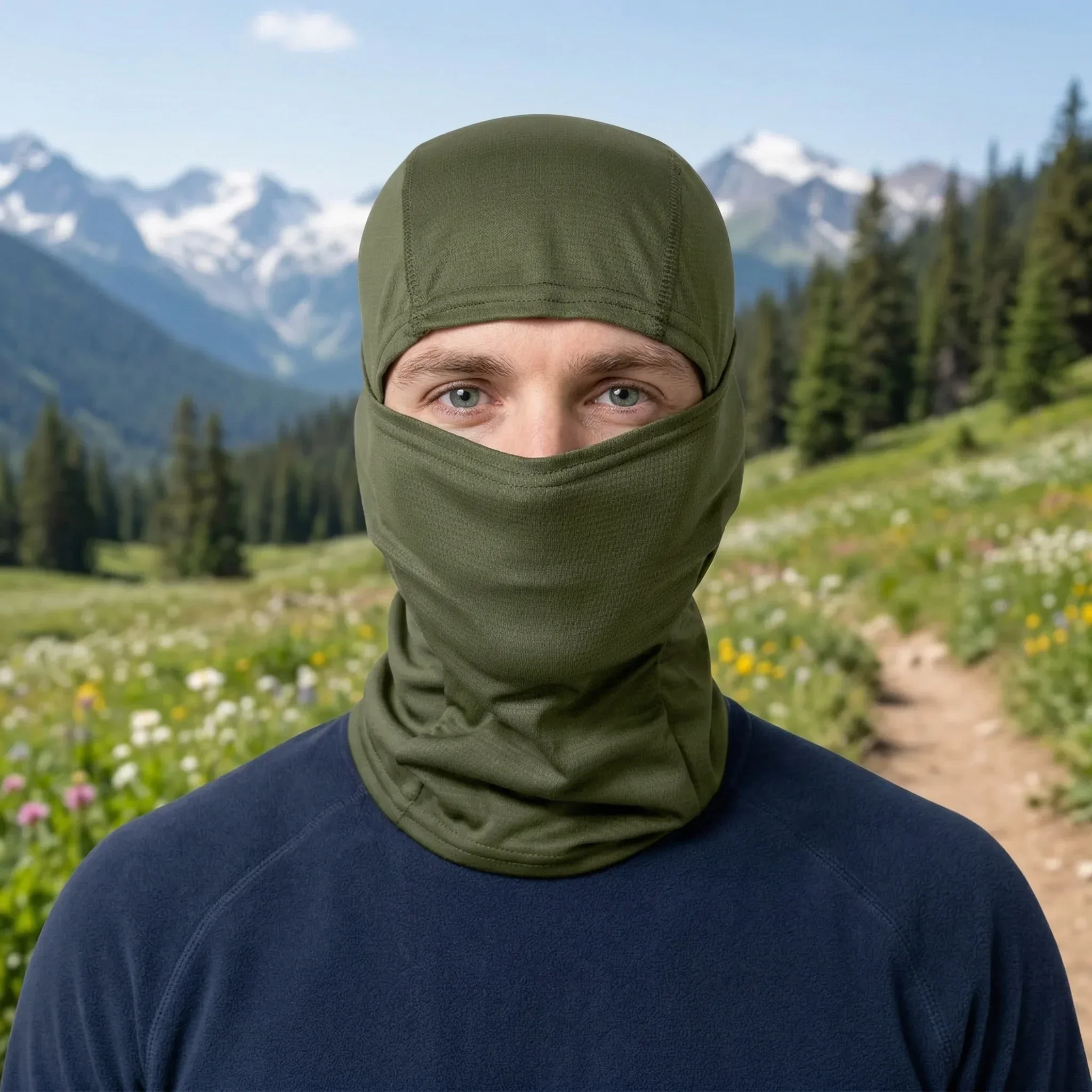 Sommerliche, elastische, atmungsaktive Sturmhaube für Damen und Herren, Sonnenschutz, Fahrrad-Vollgesichtsmaske, Schal zum Wandern, Angeln, Skifahren – Detail 11