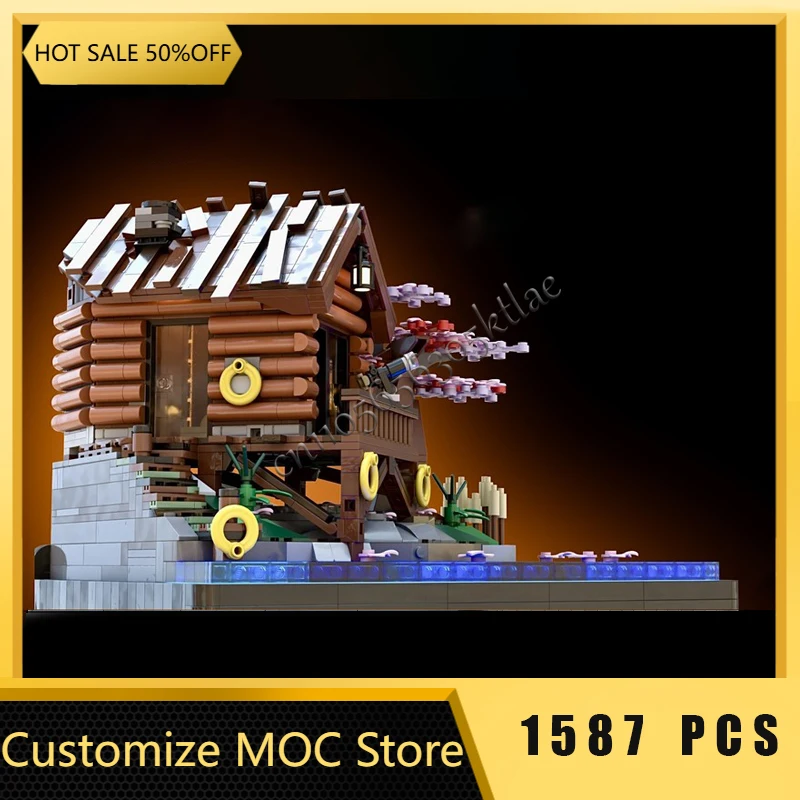 1587 قطعة MOC الهمس الصنوبر بحيرة المقصورة نموذج منزل وحدات اللبنات الاطفال الجمعية عرض اللعب مهرجان مفاجأة هدية #2
