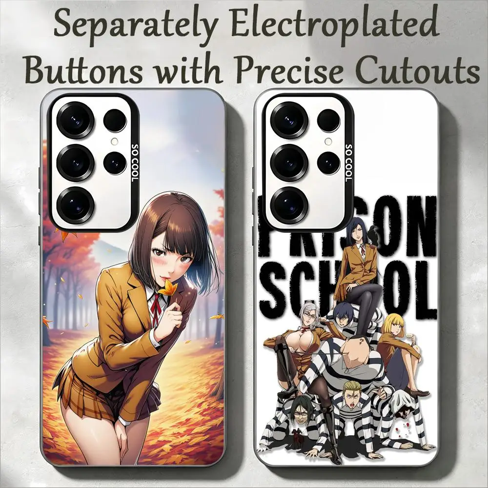 Prison School Hot Anime Phone Case IMD Colorful Silver Suitable case For SamsungS25 S24 S23 S22 S21 S26 Plus Ultra Fold A