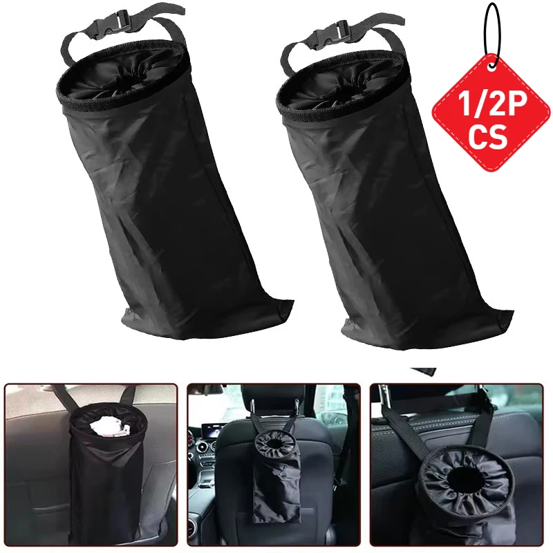 1/2PCS Waterproof Car Storage Bag Trash Bag Dustproof Seat Backrest Clutter Holder Storage Bag Car Interior Accessories