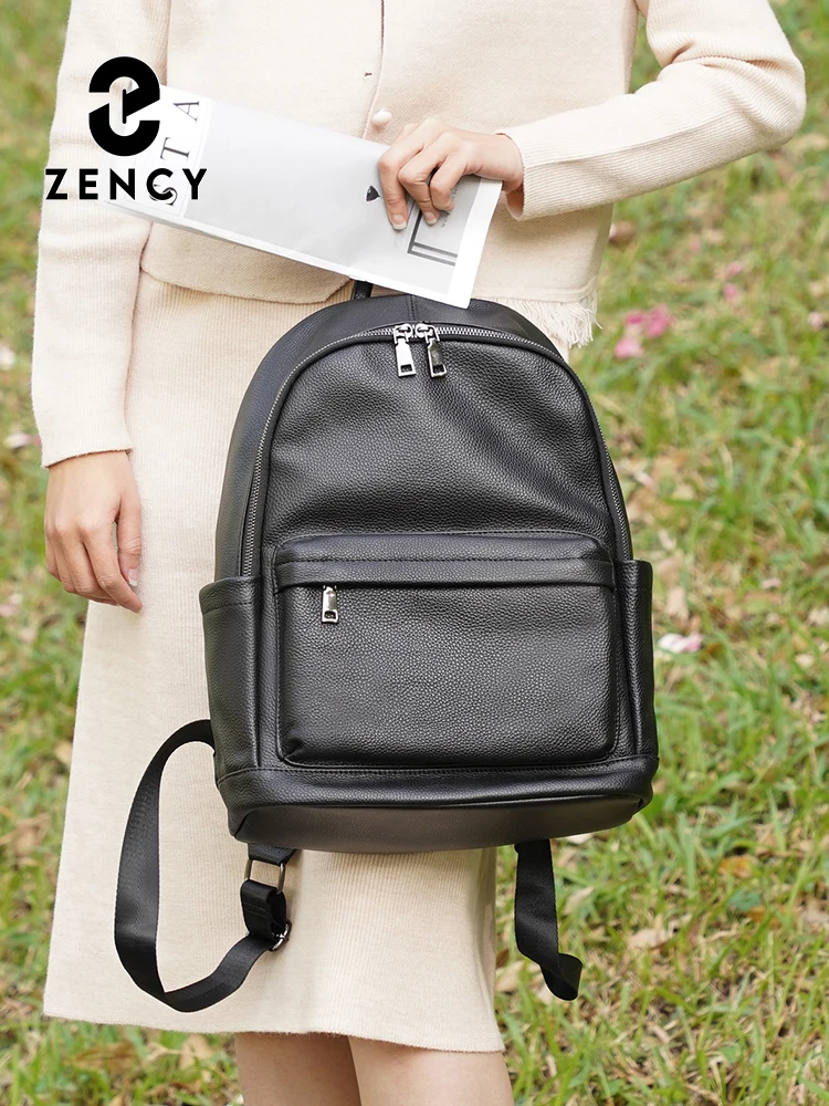 

Zency Women's Vintage Leather Backpack Travel Work Large Capacity Bag for College Girl