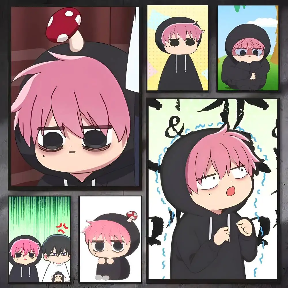1 Stück Anime Tamon-kun Ima Docchi Poster Aufkleber Druck Wasserdichter Wandkunstdruck für Wohnzimmer Schlafzimmer Heimdekoration