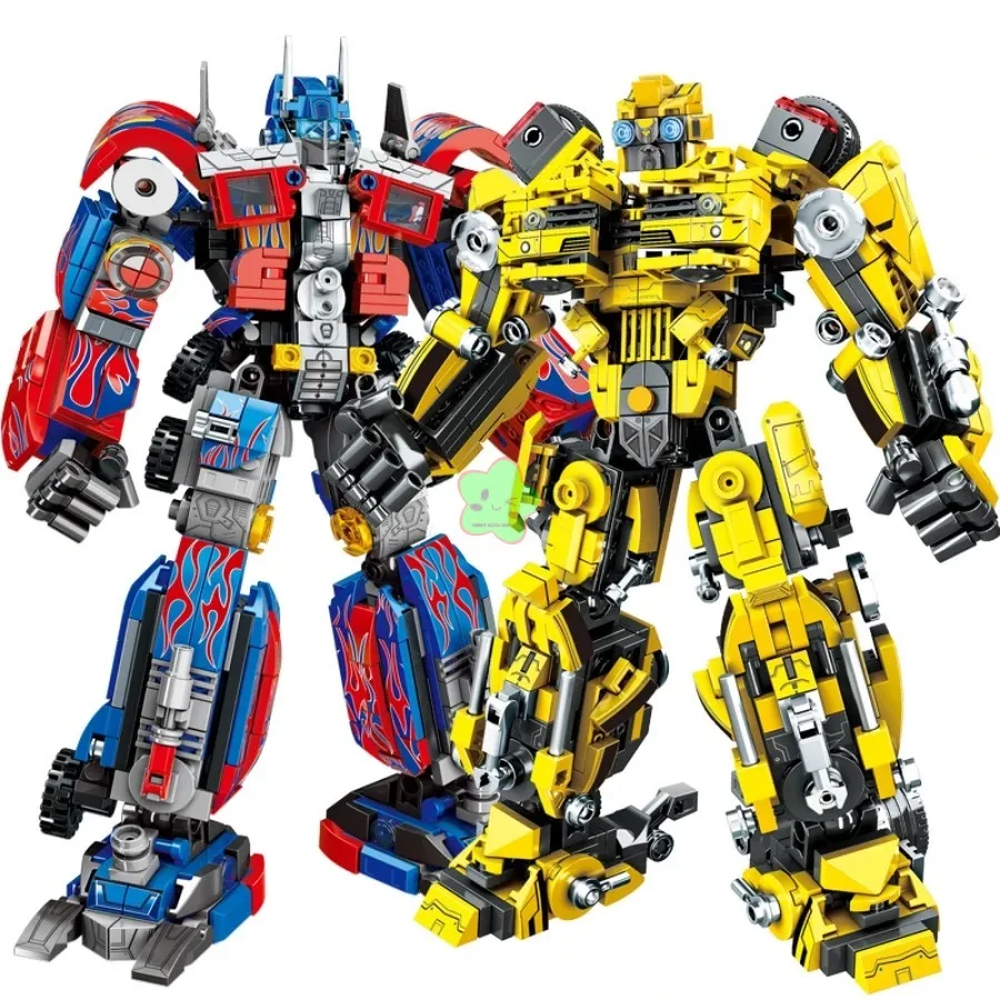 2024 New 2 in 1 Deformation Robot Mecha Building Blocks Sets Bricks Kit Transform Cars Birthday Toys Kids Children Gifts For Boy