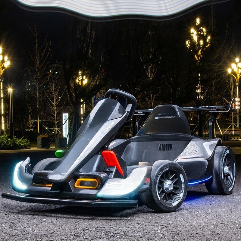 Drift kart, oversized power can sit with music, plus cool, retractable four-wheeler