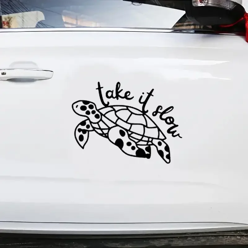 Take It Slow Turtle Car Sticker per Laptop Bottle Truck Phone Vehicle Paint Window Wall Cup Fishing Boat Skateboard decalcomanie Autom