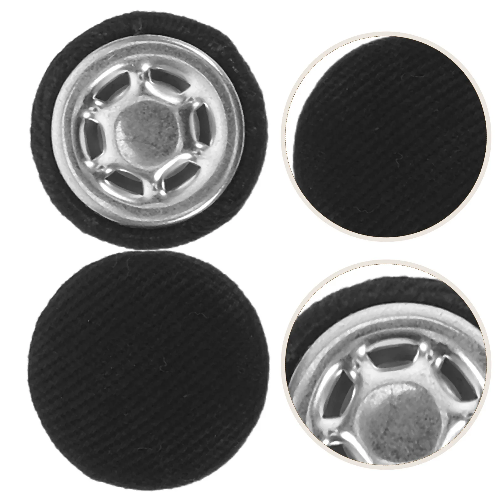 

20pcs Metal Cap Buttons 0.67 Inch Round Black Snap Fasteners For Baseball Cap Top Replacement Hat Repair Supplies No Sew Button