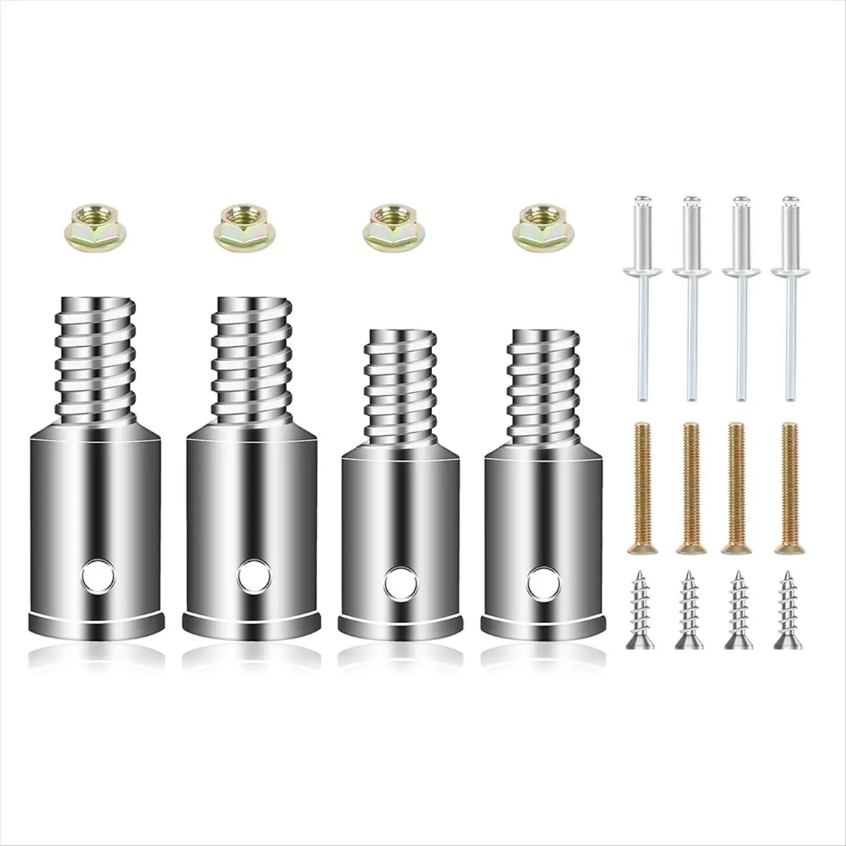 HOME USE-A Universal Threaded Tip Replacement,Ultra Threaded Tip Repair Kit for 0.8in/1in Wood or Metal Poles for Mop,Broom 4 Se
