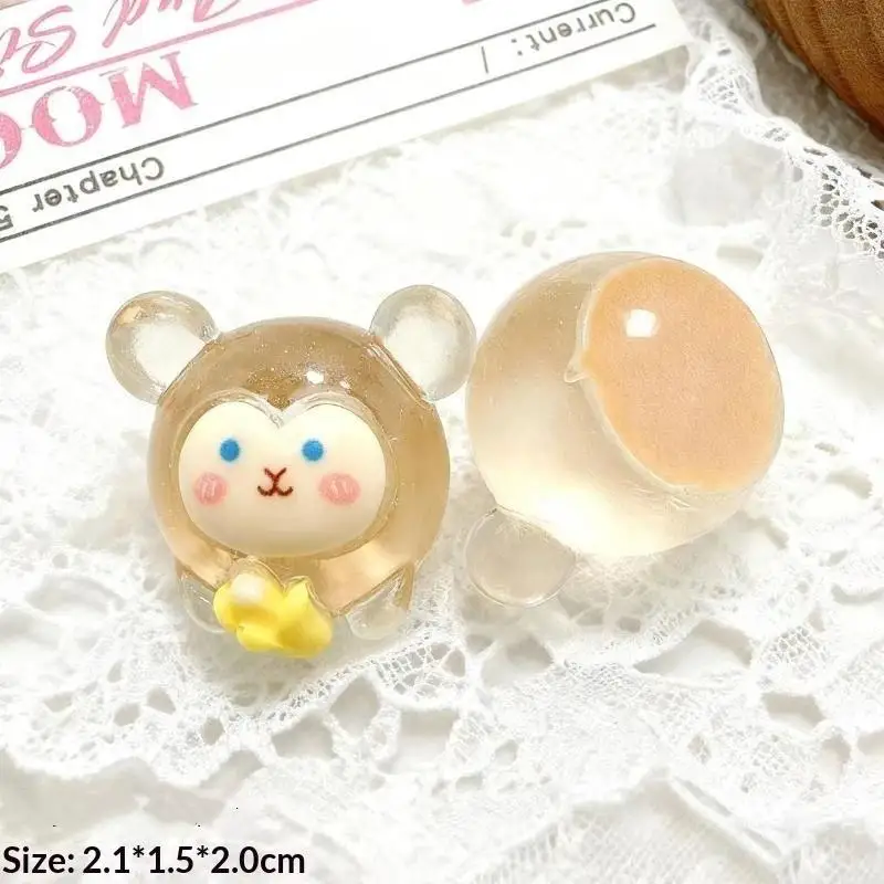 3D Leuchtende Chinesische Tierkreiszeichen Harz-Anhänger, Mollige Niedliche Cartoon-Charms, Transparent für DIY Schlüsselanhänger, Handyhüllen und Bastelarbeiten – Detail 7