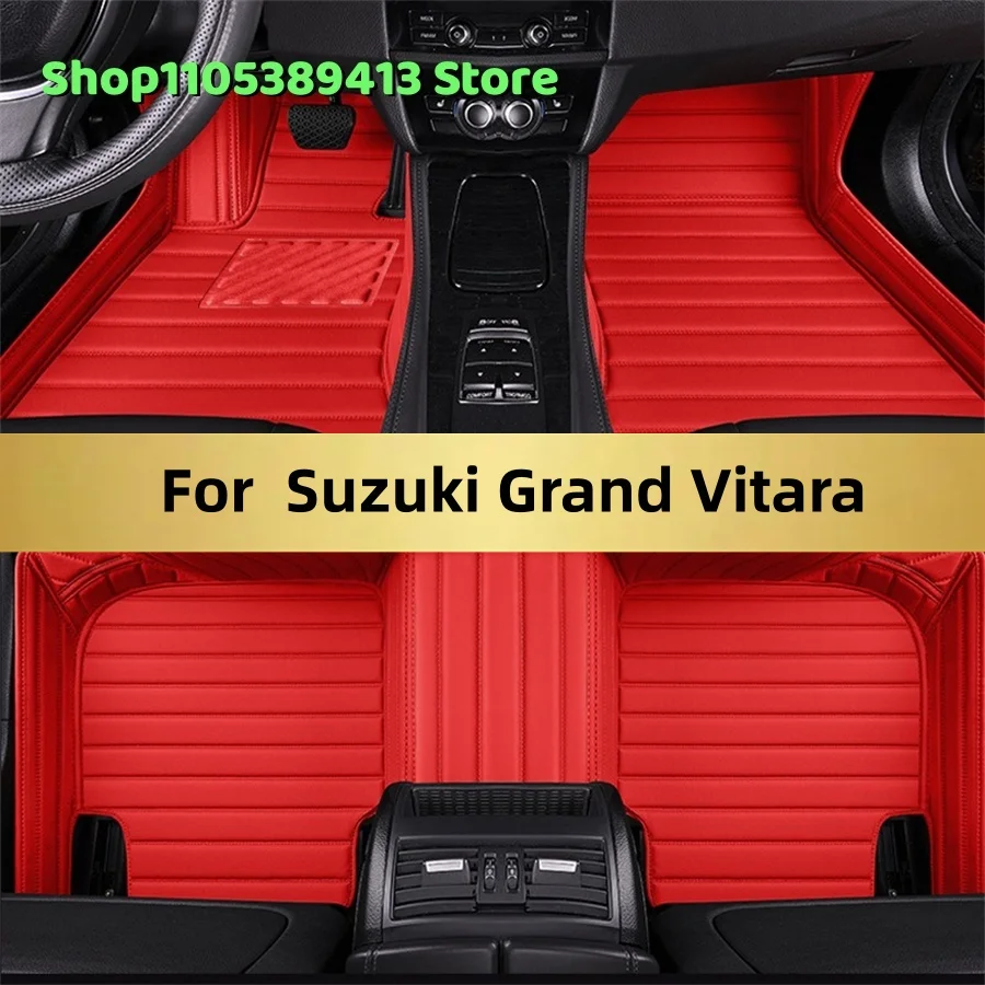Artificial Leather Custom Car Floor Mats For Suzuki Grand Vitara 2016 2015 2014 2013 2012 Car Mat Mats Carpets Auto