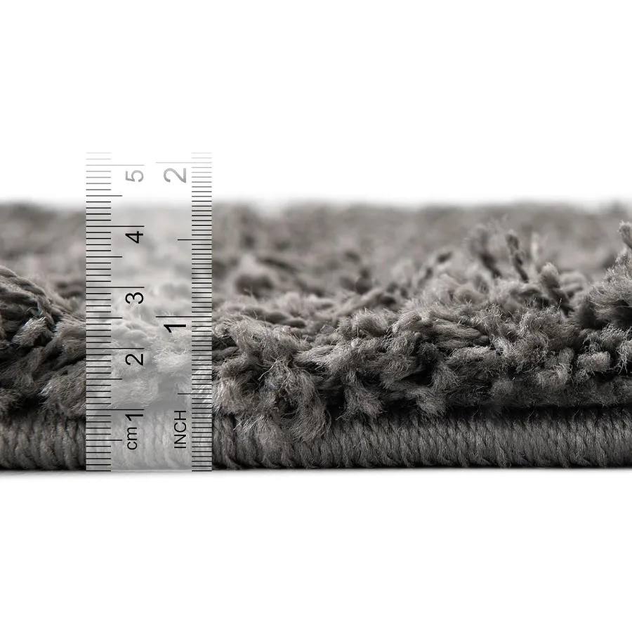 Solid Shag Rug 4' 1 x 6' 1 Shag Rug Plush High Pile for Bedrooms, Playrooms, and Nurseries