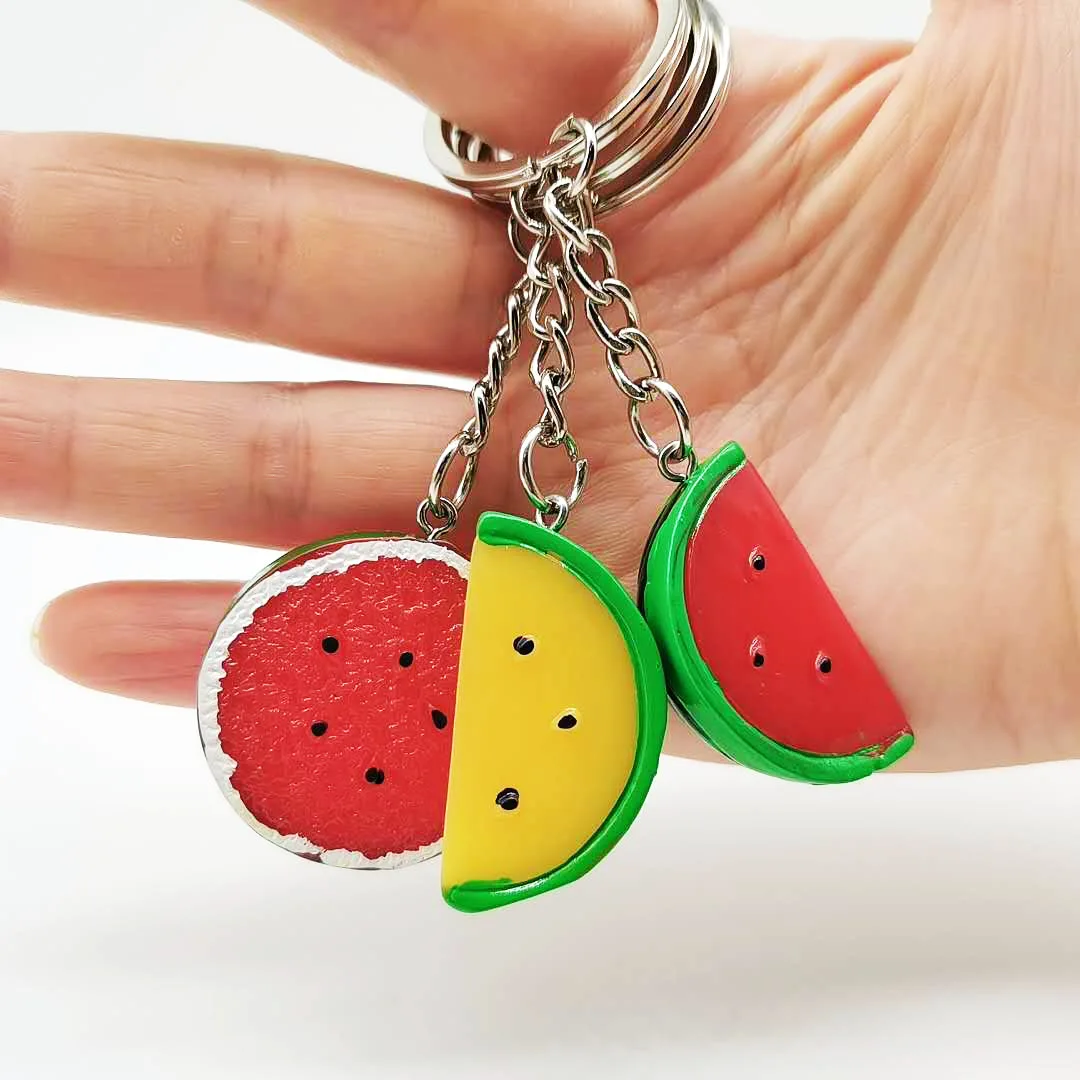 1 pz creativo frutta ciondolo simulazione borsa anguria ciondolo colore anguria portachiavi regali promozionali.