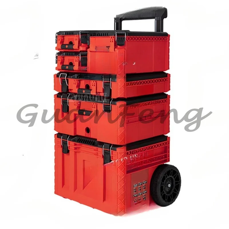 6-Layer stacked combination storage box with wheels