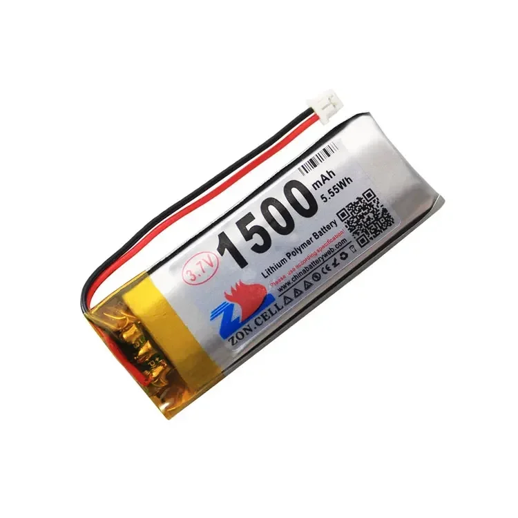 Em 3.7v 1500mah 102050 bateria de polímero de lítio máquina de aprendizagem cavaleiro gravador de tráfego recarregável li-ion célula