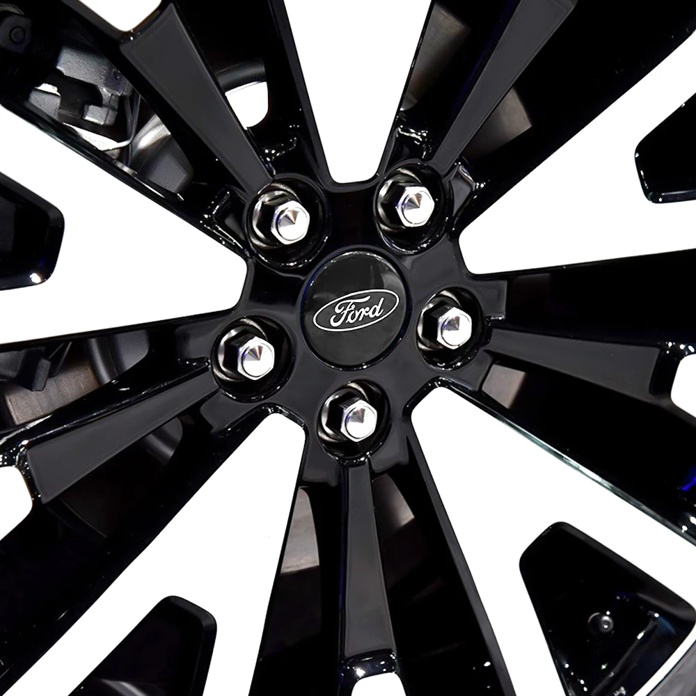 60MM Car Wheel Center Hub Cap Rim Cover Logo Decal For Ford ST Fiesta Focus Mk2 3 4 Edition Mondeo Fusion FOOSE Mustang Decor