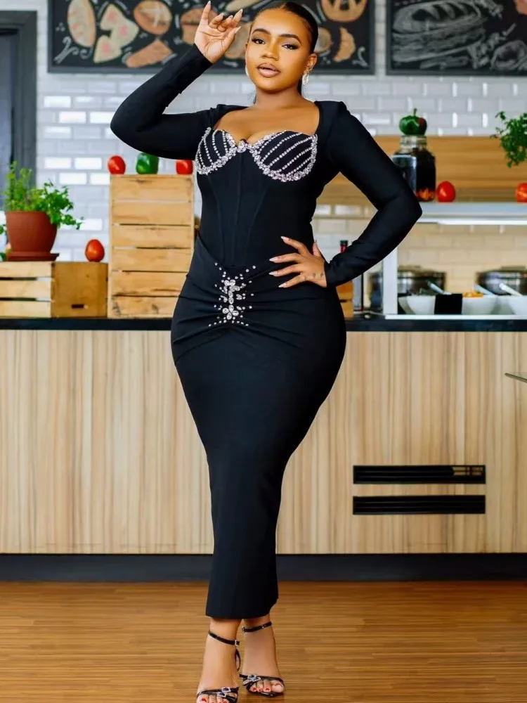 Afrikanische Kleider für Frauen Vetement Femme Dashiki Abaya Langes Kleid Afrika Kleidung Dashiki Ankara Kleider 2026 Herbst Winter Neu