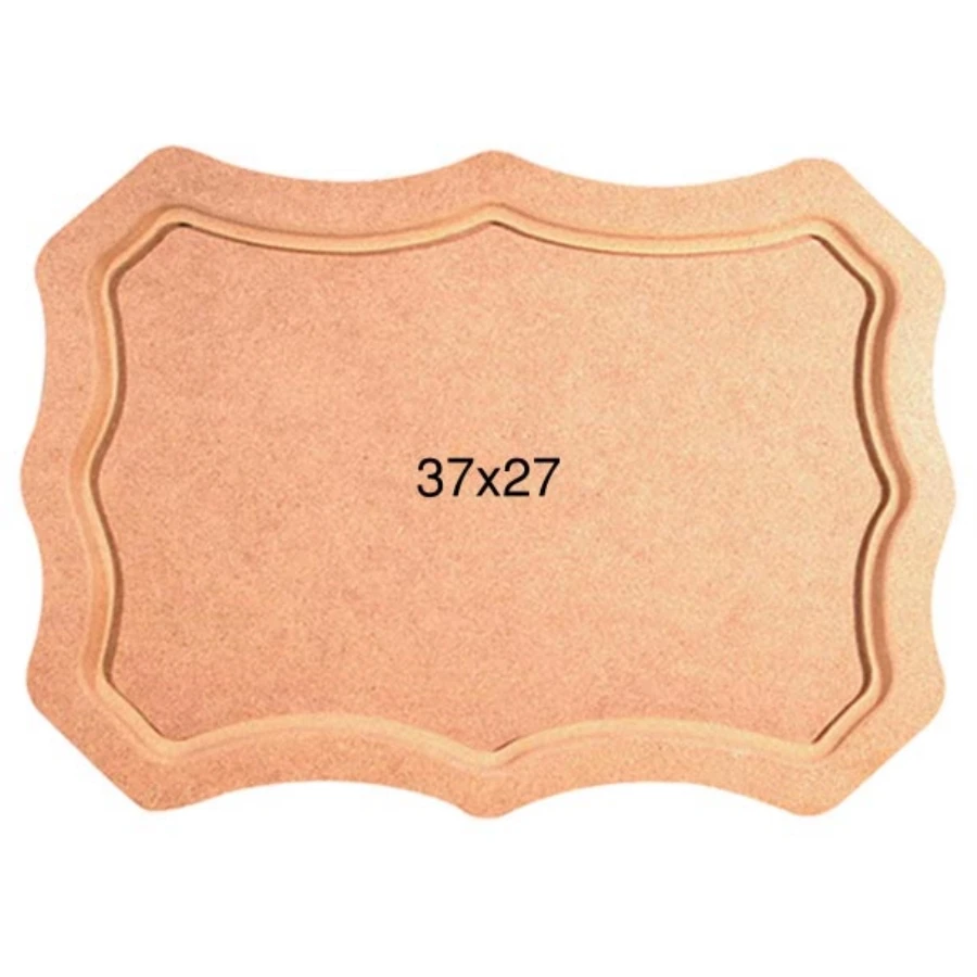 T693 Small Wavy Tray, Can Be Painted Mdf Raw Wood Tray