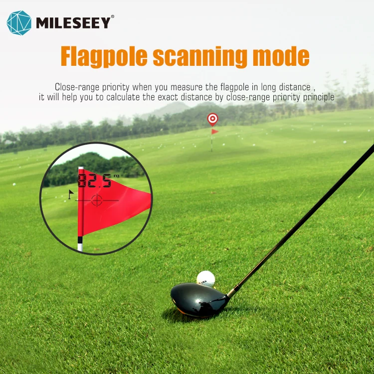 Mileseey PF210 جهاز تحديد المدى بالليزر للجولف الرقمي 600 متر لمسافات طويلة المدى مكتشف الجولف