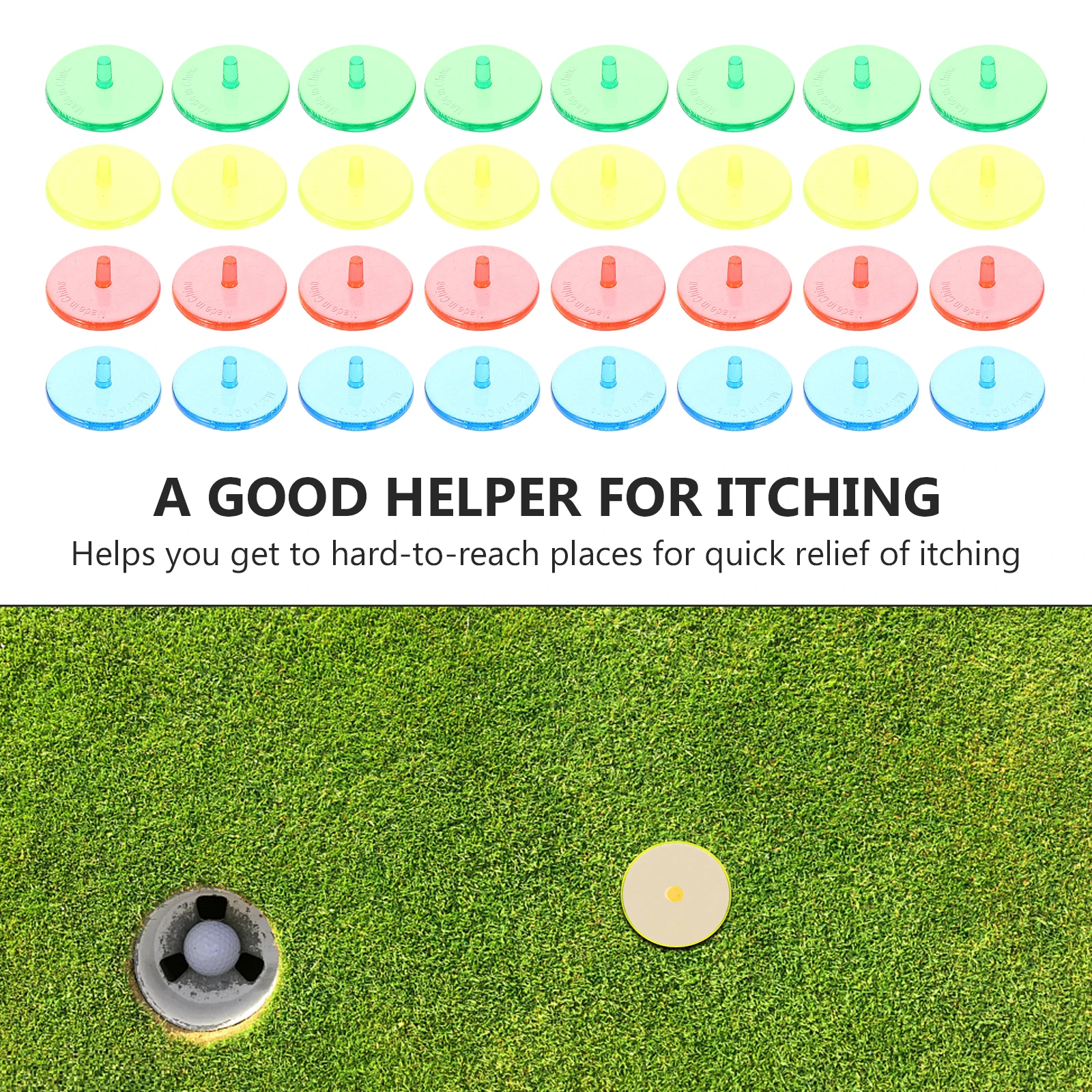 100 قطعة علامات الغولف البلاستيكية أدوات موقف الكرة المستديرة في الهواء الطلق إكسسوارات الغولف علامات محاذاة عالية المتانة