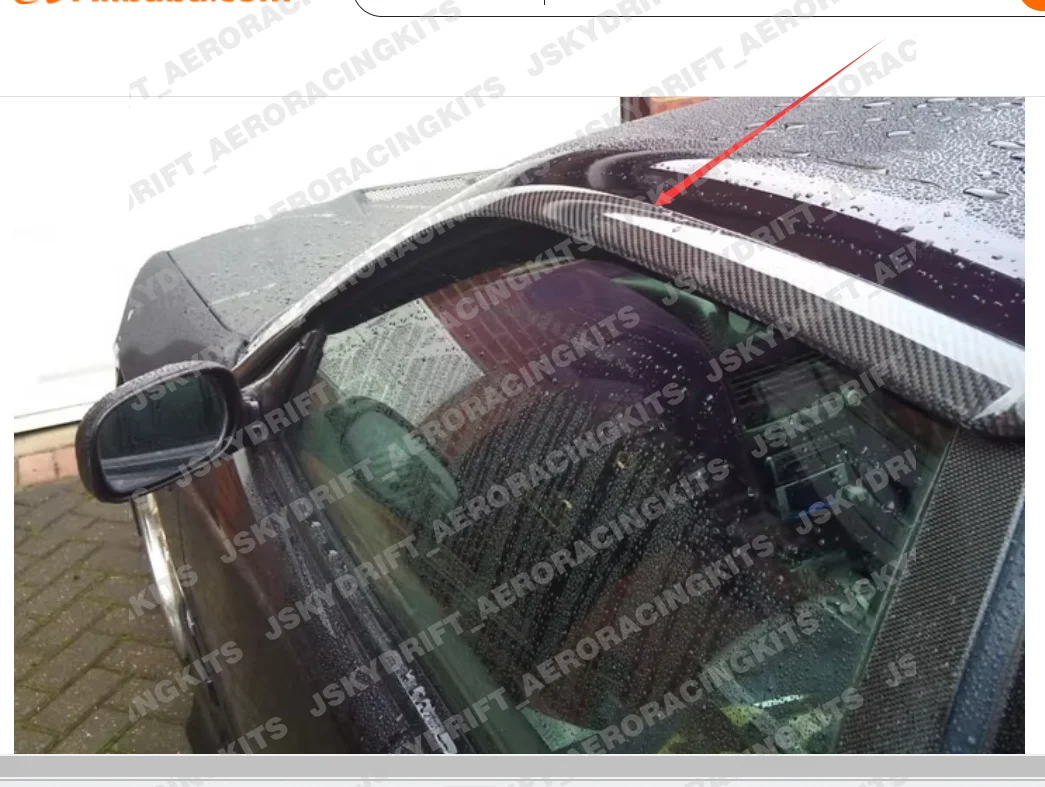 For Nissan Skyline GTR GTT R34 Wind Rain Visor Deflector Cover Carbon Fiber