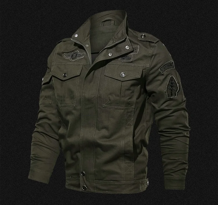 

Multi-Pocket Work Jacket Autumn New Cotton Jacket Brand Men's Wild Hunting Windproof Casual Army Green Mountain Climbing Coat
