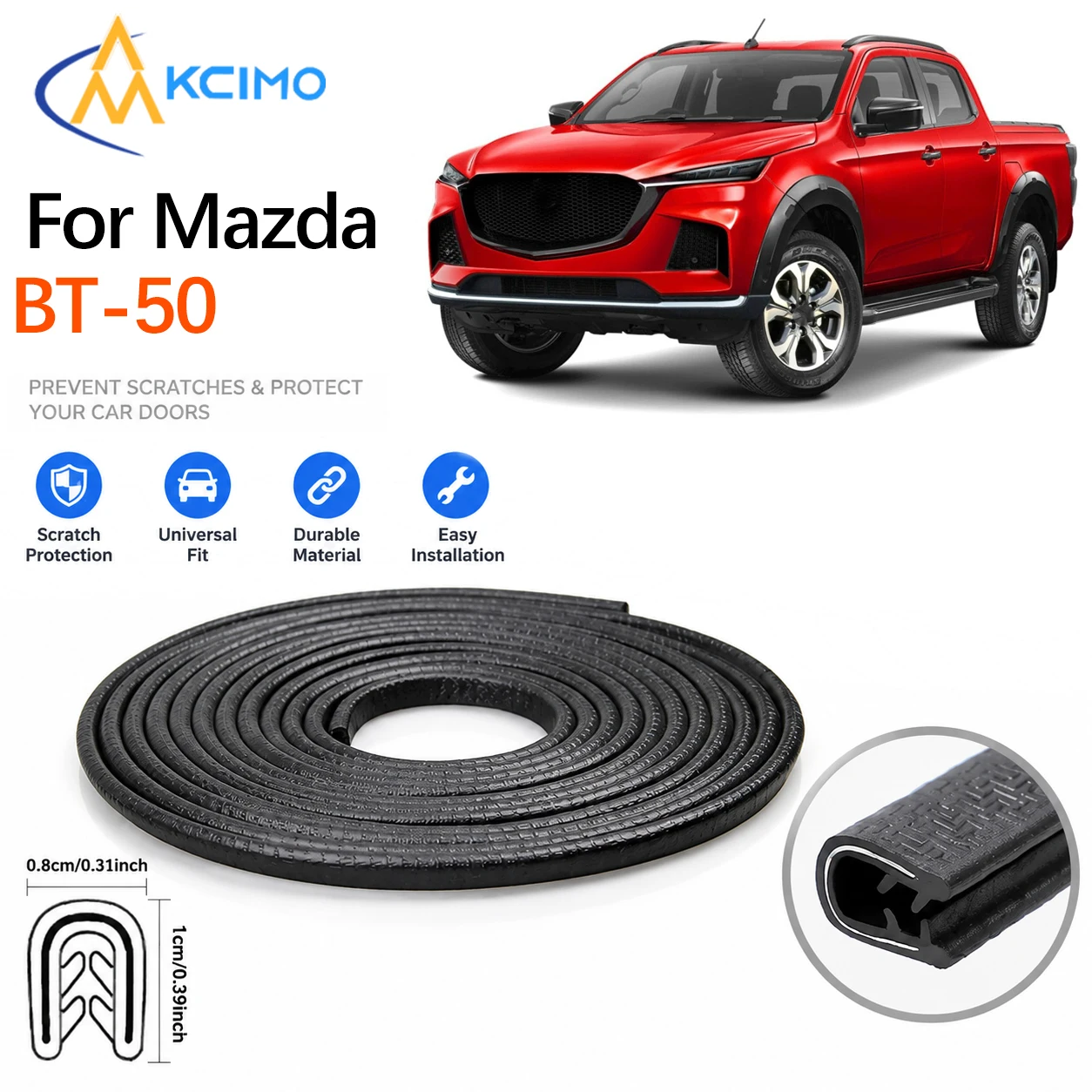 Seal Strip Weatherproof Car Door Edge Guard Protector Trim For Mazda BT-50 1998-2006 Auto Exterior Decoration Accessory