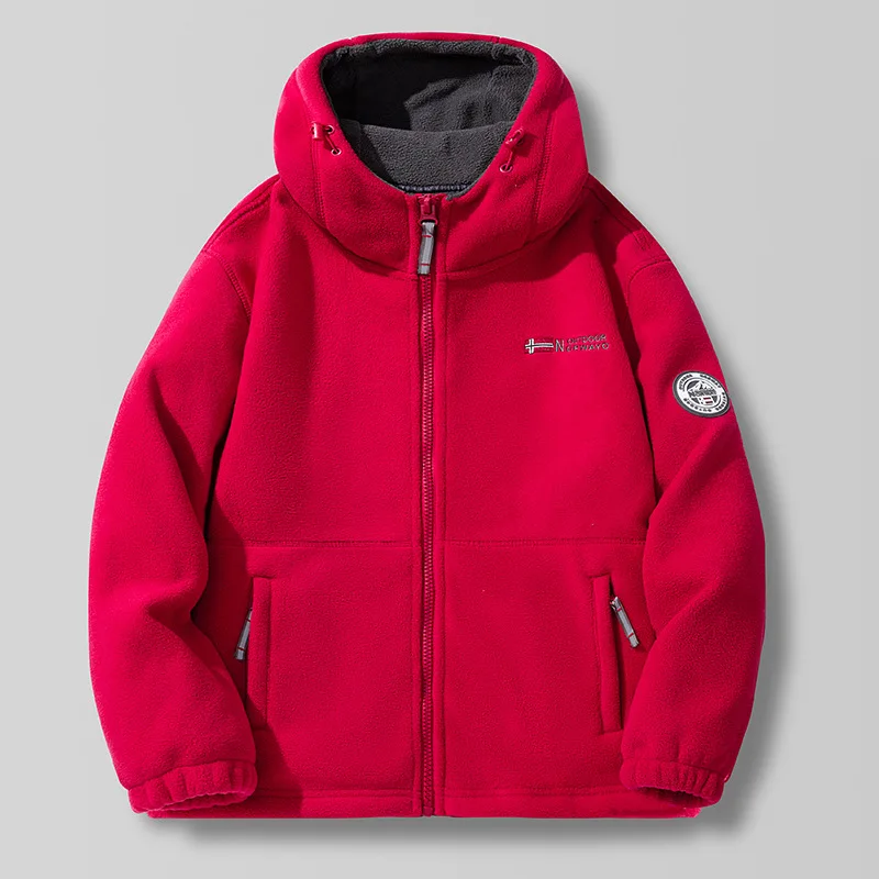 Men's Winter Fleece Hooded Jacket Pant Windproof and Warm Suitable for Home Leisure Sports Running Daily Commuting Streetwear