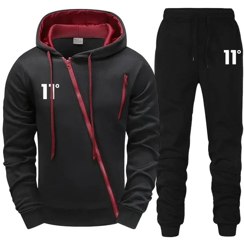 Mens Tracksuit Printing Casual Zipper Sweatshirts Outdoors Sports Jogging Hoodies Mens Clothing Single Piece Jacket Tops Pants