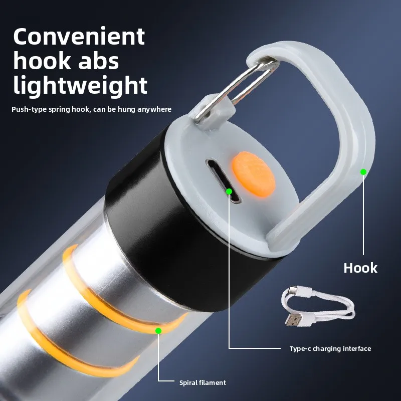 Mini LEP White Laser Flashlight, Aluminum Ultra-Bright USB, Portable Camping Light, Hiking EDC Essential