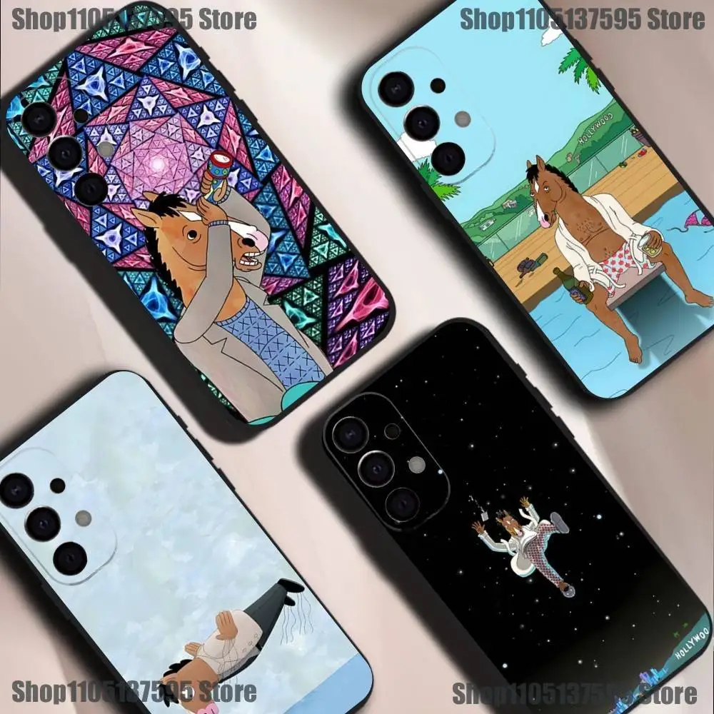 

Cool B-Bojack H-Horseman Cartoon Phone Case For Samsung S25,S24,S21,S22,S23,S30,Ultra,S20,Plus,Fe,Lite,5G Black Cover