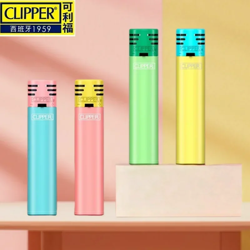 Clipper Lighter Windproof Jet Pink Flame Lighter Butane Gas Electronic Summer New Style Smoking Gadgets