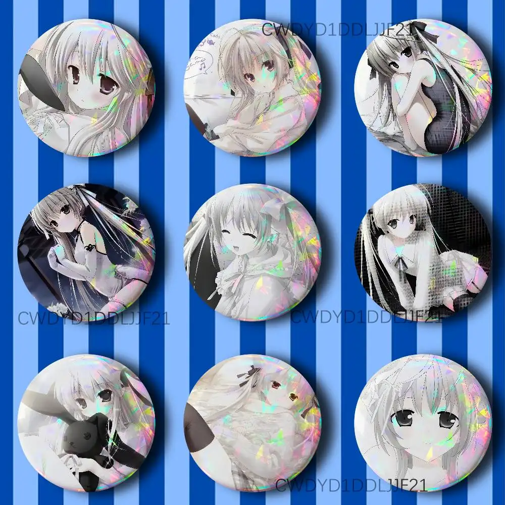 

Sora Kasugano Yosuga no Sora Button Pins Cool Anime Cosplay Badges Clothes Backpack Decorations Brooch Gifts