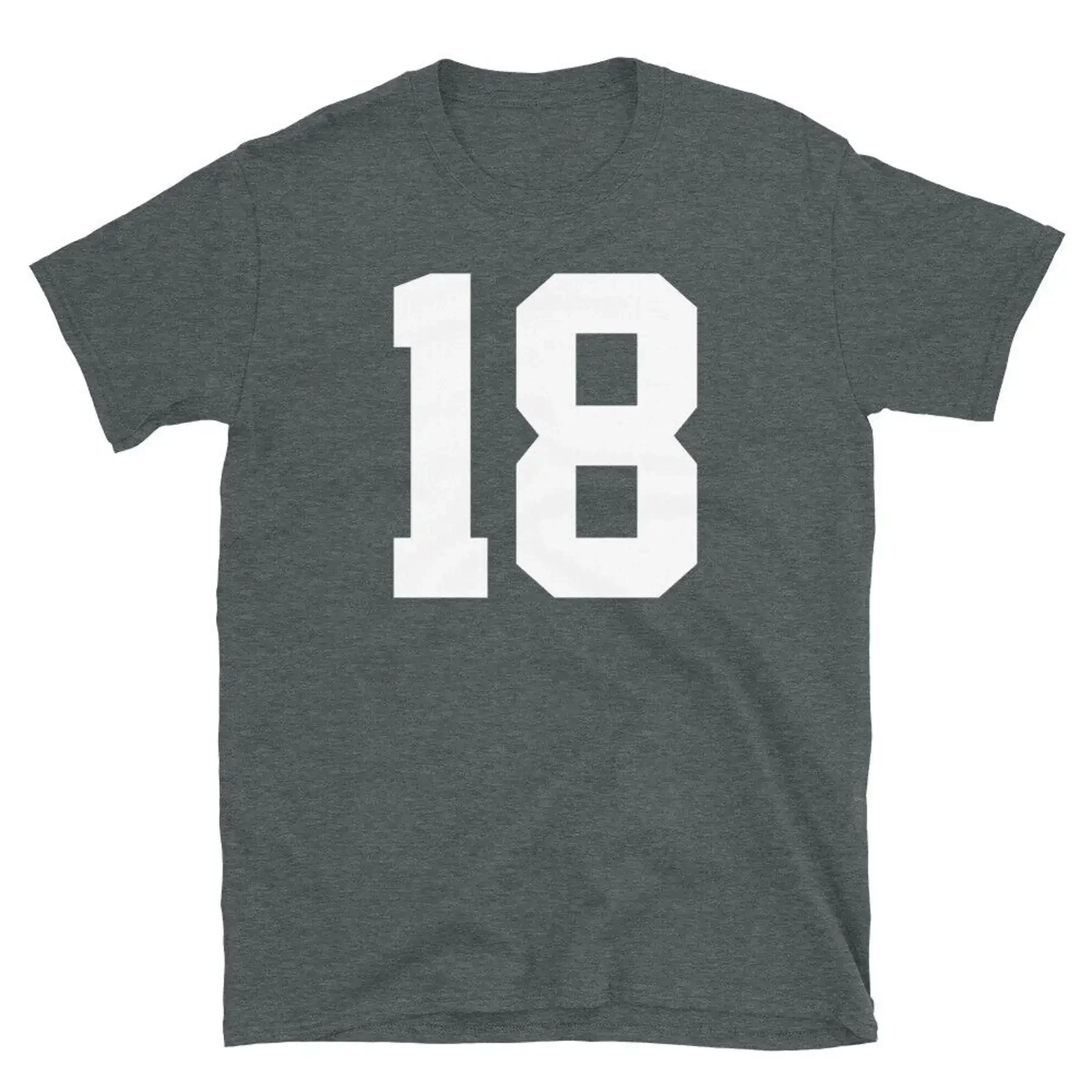 Team Uniform Jersey Number 18 Birthday Varsity Short Sleeve Unisex T Shirt