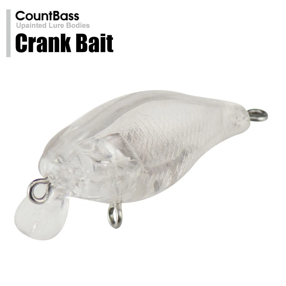 Countbass 10 peças iscas duras em branco 30mm/1.2 "1.8g/0.06oz, 38mm/1.5" 3.6g/0.13oz, iscas de pesca flutuantes sem pintura, crankbait