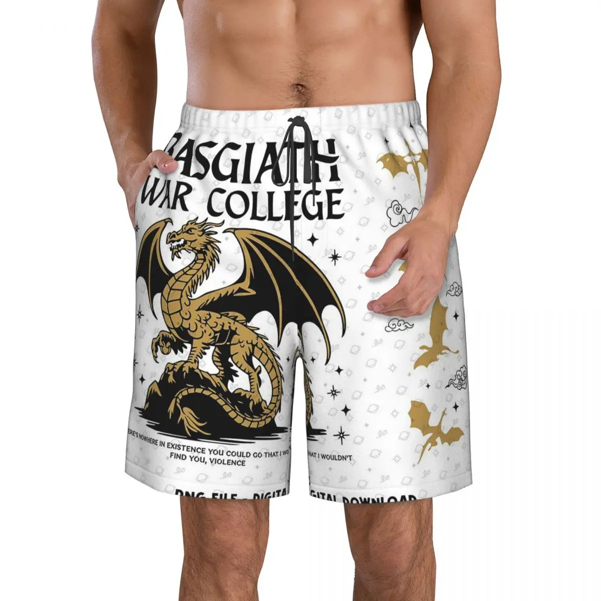 

Fourth Wing Basgiath War College Trunks Beach Board Shorts Casual Quick Dry Swim Summer Men Pants