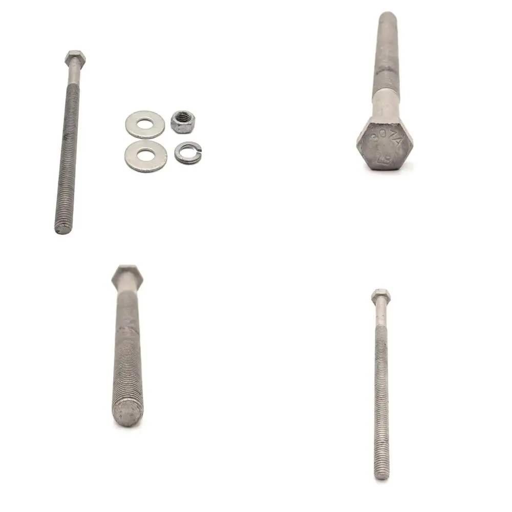 

Grade A307 Hot Dipped Galvanized Hex Bolt Kit, 1/2-13 x 12, 25 Sets with Flat Washers, Nuts, and Lockwashers, 6 Thread, U Bolts,