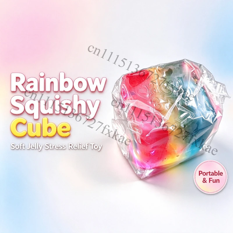 2026 Trending Squishy Mystery Box Rainbow Cube, Sensory Toys, Pressure Relief and Fingertip Release Toy,Souvenir for Firend