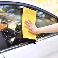 Chiffons Double face en microfibre pour voiture, Super absorbants, lavage, séchage, serviettes de nettoyage, détails automobiles, outil de nettoyage 5
