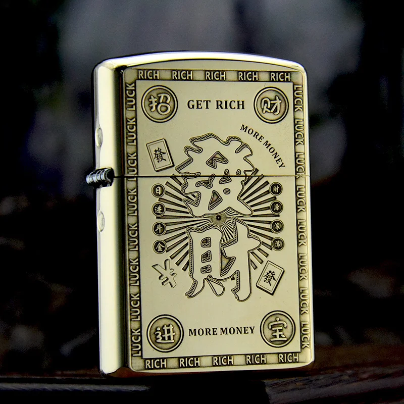 

ZORRO Auspicious Luck Brass, Exquisite Retro Classic, Flip-Top Roll Wheel, An Excellent Gift for Smokers