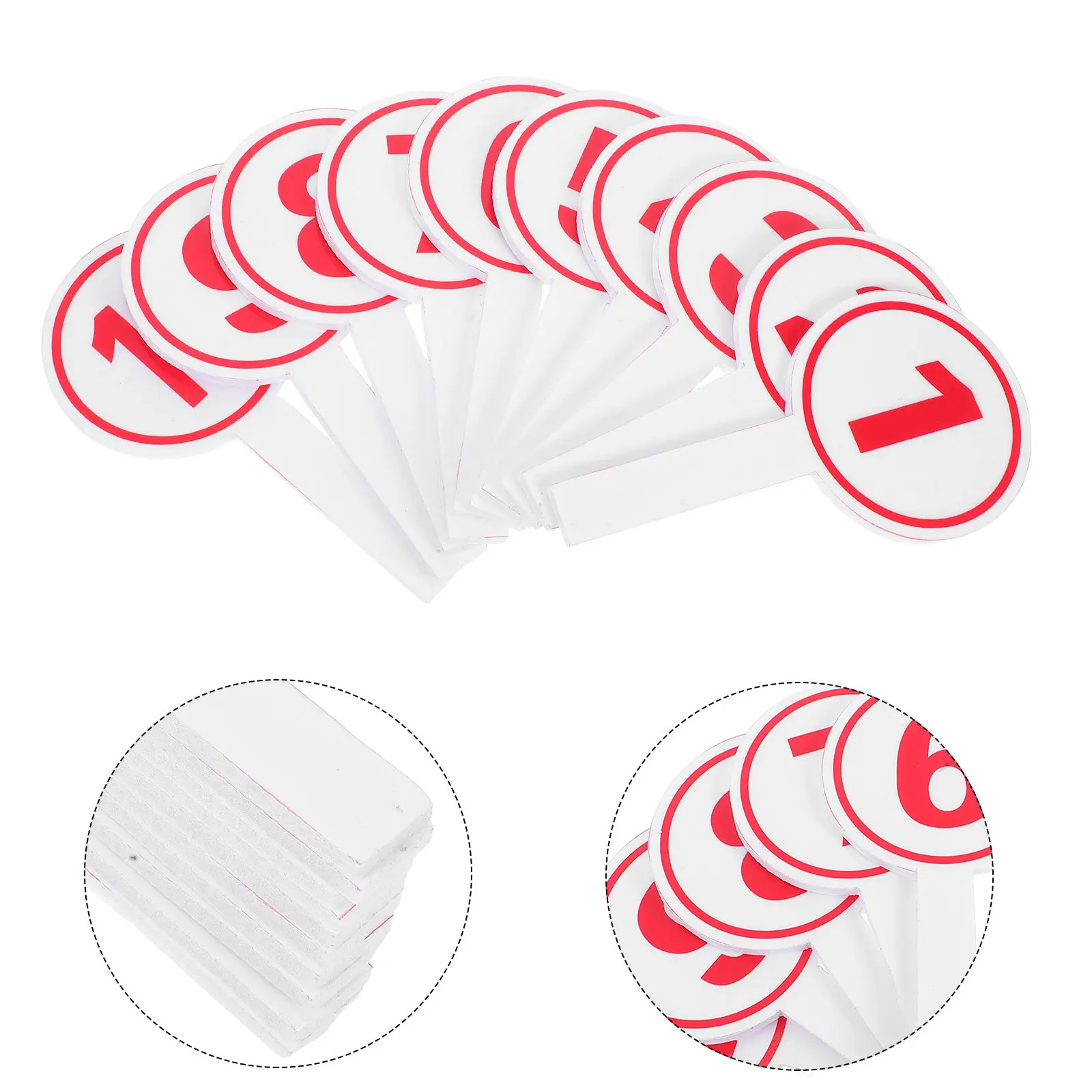 10pcs Cheerleading Handheld Paddles 1-10 Bright Color Lightweight Scoring Boards For Sports Voting Classroom Auctions