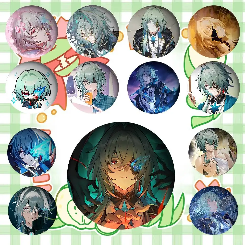 

Honkai Star Rail Anaxa Brooches Stylish Ornament Pins Exquisite Round Badge Bag Accessories Jewelry Gifts