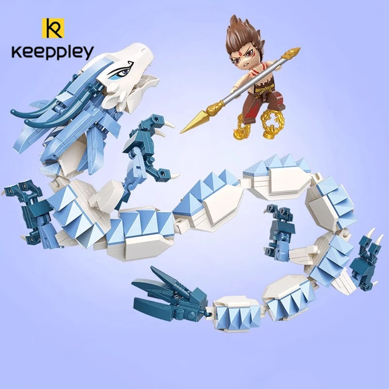 keeppley building blocks Chinese animation movie peripheral collection figures Nezha assembled model toys birthday gifts