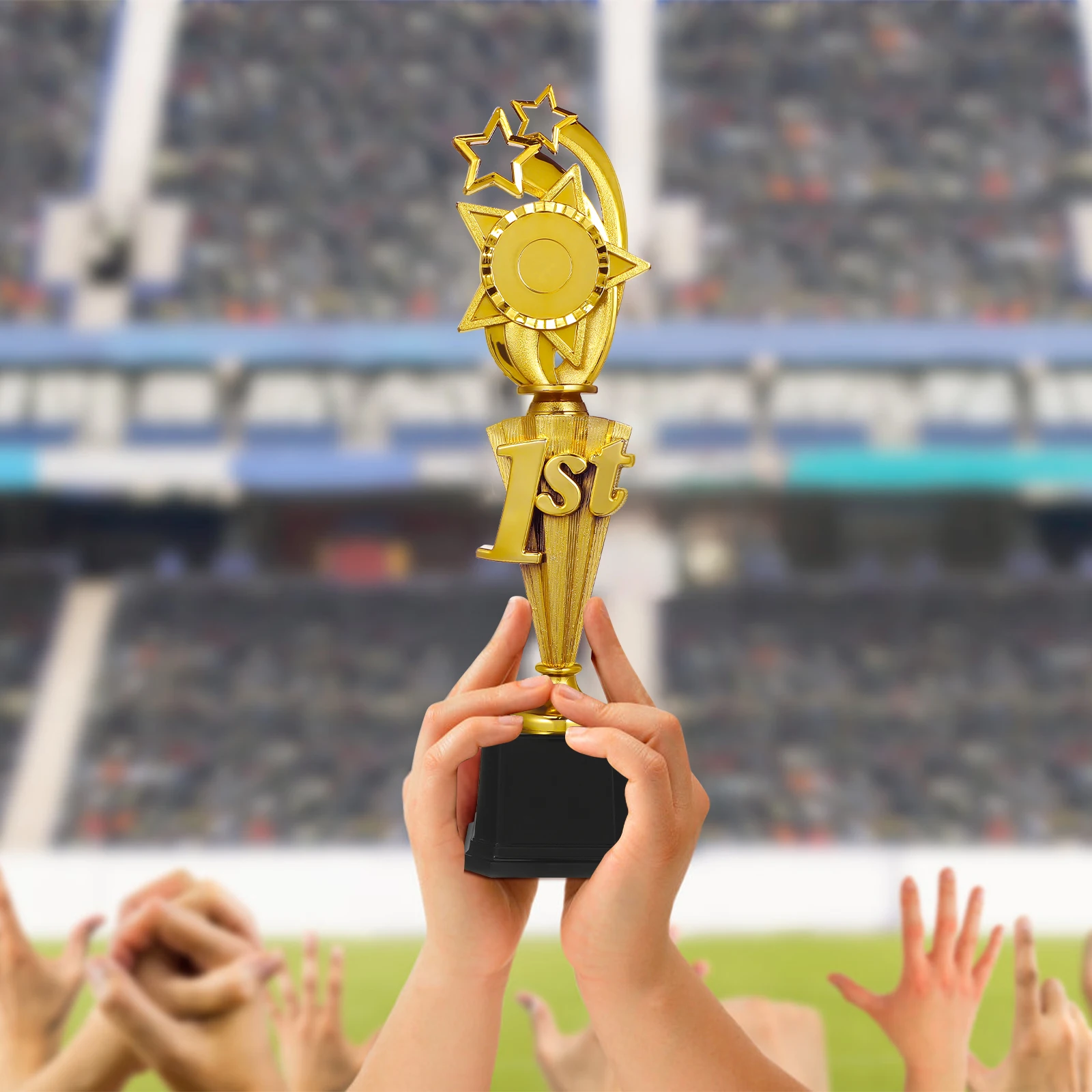 

Star Trophy Award Cup Plastic Football Soccer Competition Winner Celebration Sports School Kid Funny