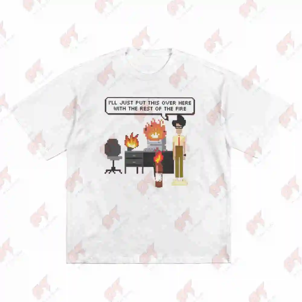 IT Crowd Fire Moss Douglas Reynholm Reynholm Industries Short Sleeve Tee 100% Cotton T-Shirt
