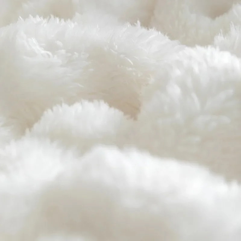 3D Bubble Weiße Plüschdecken Strukturierte Flanell-Fleece-Decken Weiche Warme Gemütliche Decke Couchdecke Weihnachtsgeschenk Wurfdecken – Detail 1