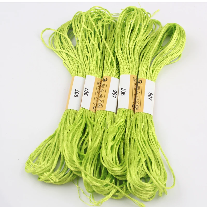 813-991 NO 5-Pack fil à broder en soie à 6 brins-ensemble de fil de point de croix pour le tissage et l'artisanat de bracelets à faire soi-même
