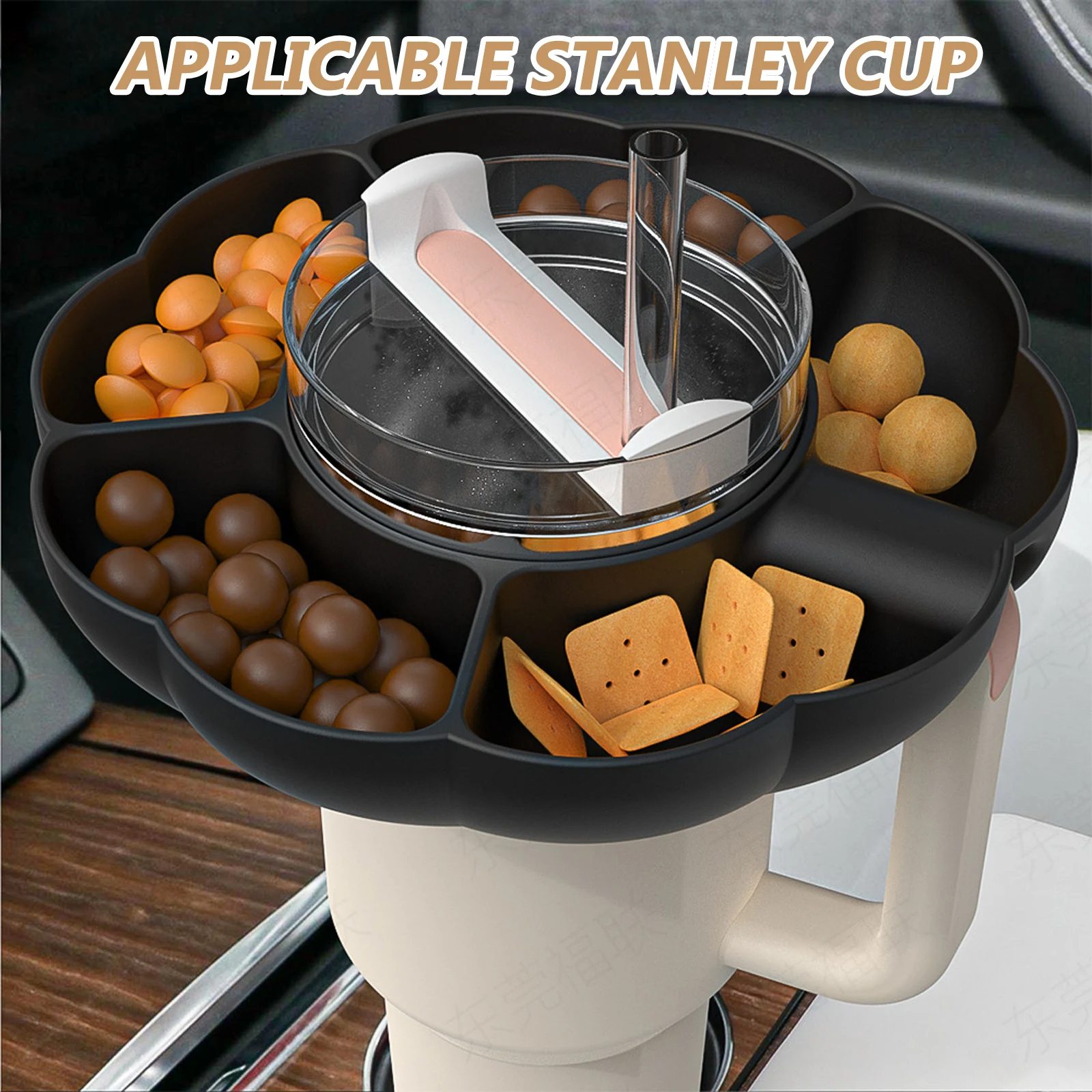 

Compartmented Silicone Fruit Plate Multi-Functional Snack Tray for Dry Fruits Nuts Cookies Candy Storage Reusable Serving Dish