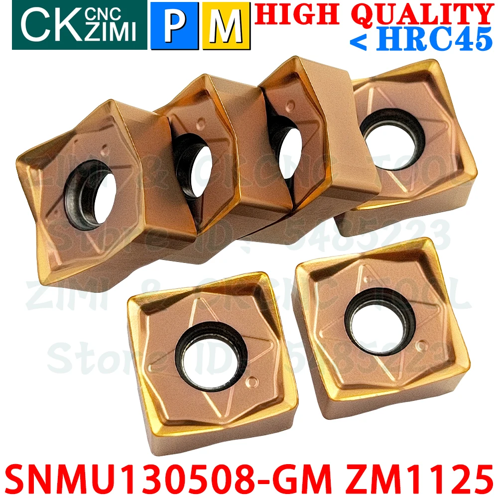 SNMU130508-GM ZM1125 SNMU 130508EN GM Sisipan Penggilingan umpan cepat Carbide Insert Alat Penggilingan Pemotongan Berat Pakan Cepat yang Dapat Diindeks MFSN SNMU 130508EN GM CNC untuk baja Stainless steel