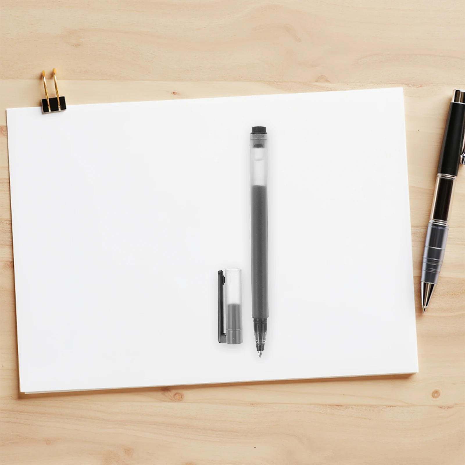 

20Pcs Liquid Pens 0.5mm Black Ink Smooth Writing Large Capacity Office School Business Note Taking No Bleed Pens