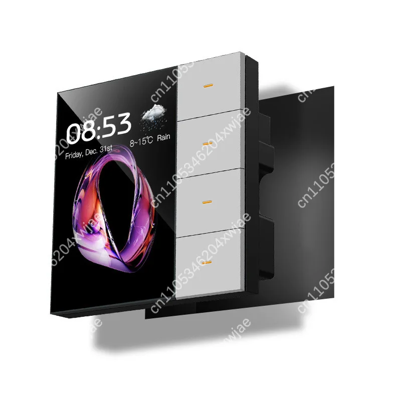 3.5 Inch Smart Touch Screen 86 Type Control Panel Scene Dimmer Curtain Switch Multifunctional Home Automation Touch Display