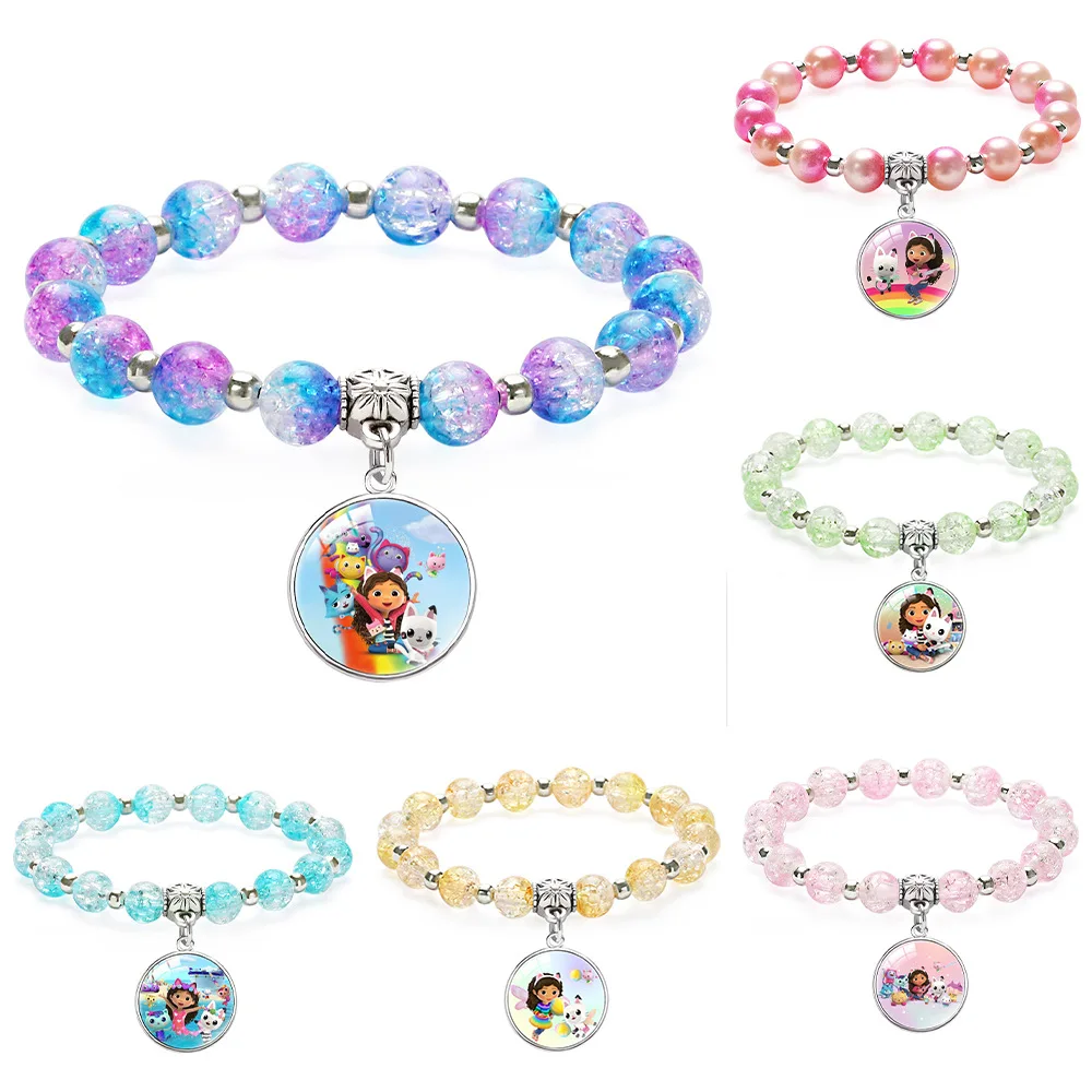 

Kawaii Gabby Dollhouses Girl Cute Bracelet Kids Colorful Bead Bracelet Children Fashion Charms Jewelry Accessories Birthday Gift